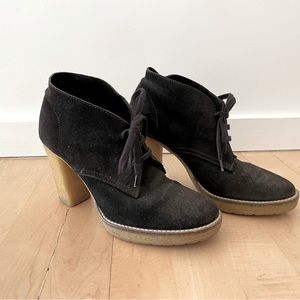 J crew suede heeled boots